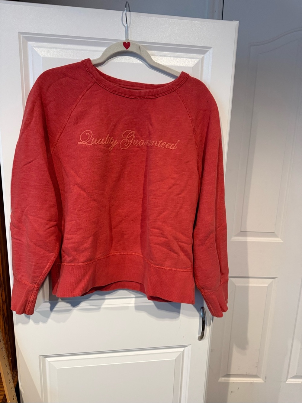 rag & bone coral red crewneck sweatshirt